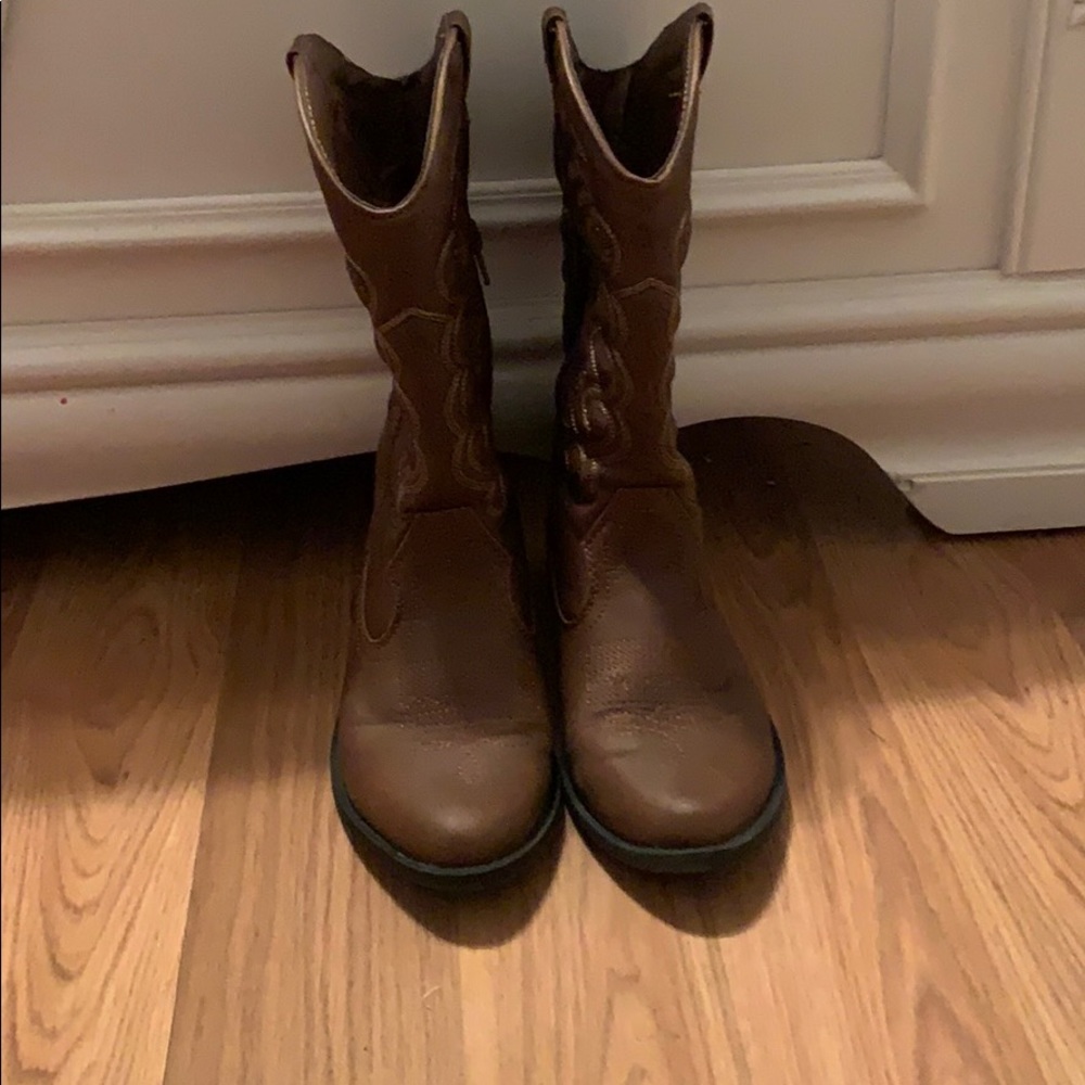 Brown boots from target